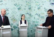 Предвыборные дебаты: Александру ЧИМБРИЧУК: „Единственный мой хозяин – избиратель!” Анастасия ТЕЛЕВКА: „Мы заслуживаем голоса избирателей, потому что мы хотим, чтобы Молдова была свободной!”