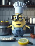 Leonardo_Diffusion_Minion_as_chef_wearing_white_chefs_hat_and_0
