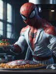 Leonardo_Diffusion_Spider_Man_as_chef_wearing_white_chefs_hat_1