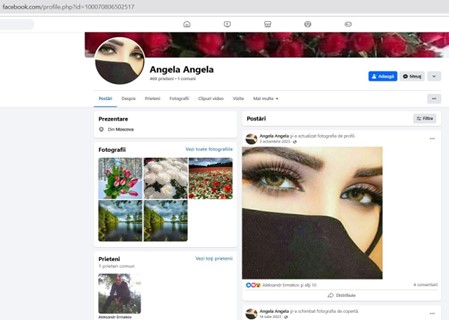 „Angela Angela” este un exemplu clasic de profil fals de Facebook