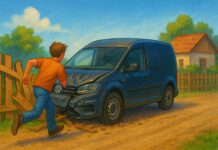 A furat o mașină din Bulboci și a făcut accident: până la urmă proprietarul mașinii l-a iertat