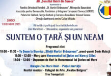 Sorocenii sunt invitați să celebreze Ziua Marii Uniri: „Suntem o Țară și un Neam”
