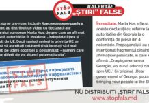 Afirmațiile Martei Kos despre autoritățile Georgiei, atribuite FALS autorităților R. Moldova