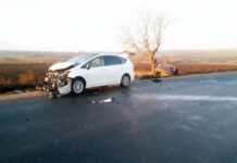 Accident rutier în apropiere de satul Șeptelici: Două persoane au ajuns la spital