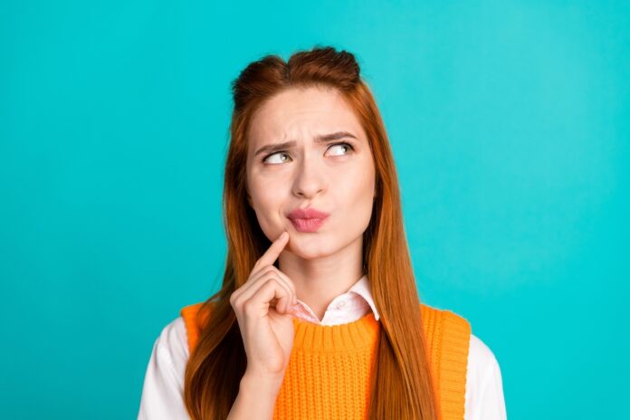 Photo,Portrait,Of,Pretty,Young,Girl,Look,Minded,Empty,Space