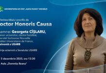 Cureșnițeanca stabilită la Paris, Georgeta Cîșlaru, a devenit Doctor Honoris Causa la USARB