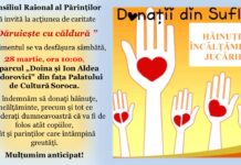 Invitație la o acțiune de caritate la Soroca: „Dăruiește cu căldură” în sprijinul copiilor și familiilor vulnerabile