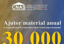 30.000 de lei – acesta este ajutorul material acordat cu ocazia celei de-a 81-a aniversări a Marii Victorii