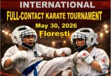 Luptători internaționali se reunesc într-o competiție de karate