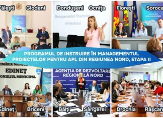 Orașele Drochia și Florești au găzduit ateliere în cadrul Programului de instruire organizat de Agenția de Dezvoltare Regională Nord.