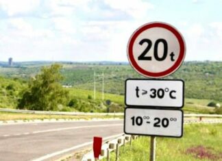 Roșu pe drumurile publice pentru automobilele de mare tonaj